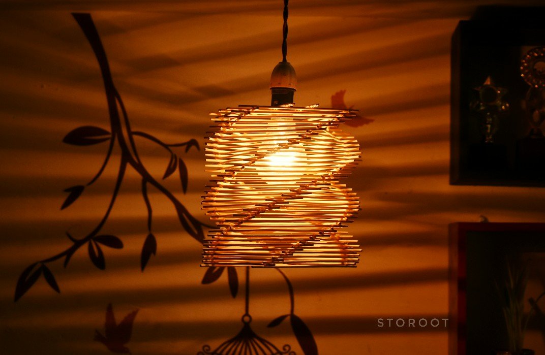 How to make a lamp shade using bamboo stick – Walk of mist